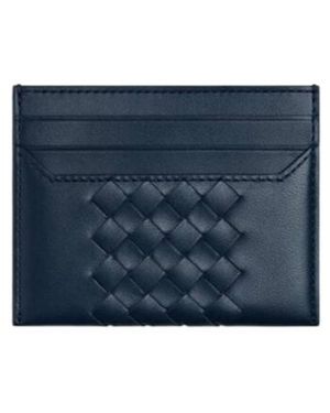 Bottega Veneta Intrecciato Piccolo Card Case - Blue