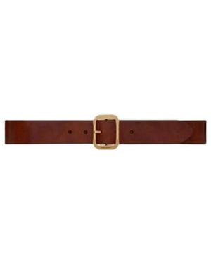 Saint Laurent Buckled Leather Belt - Brown