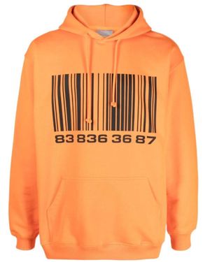 VTMNTS Logo Hooded Jumper - Orange