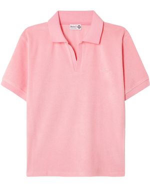 Hunza G Lightweight Cotton Polo Shirt - Pink