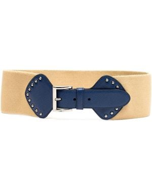 Prada Saffiano Leather Belt - Blue