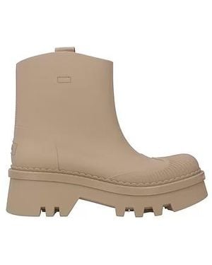 Chloé Solid Color Platform Boots - Natural