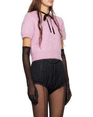 Maison Margiela ショートスリーブ ニットトップ - Purple