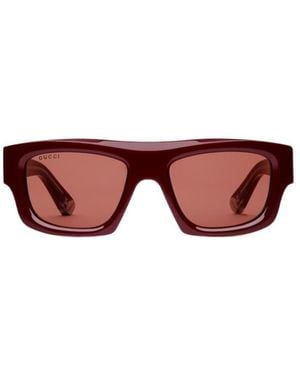 Gucci Eyewear Rectangular Frame Sunglasses - Pink