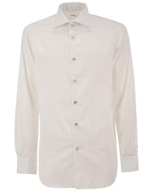 Kiton Long-Sleeve Cotton Shirt - White