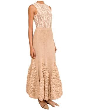 Ulla Johnson Jupe Midi Circulaire En Laine - Natural