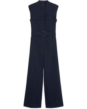 Weekend by Maxmara Cotton Gabardine Jumpsuit - Blue
