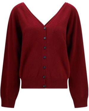 Lisa Yang Jiani V-Neck Cardigan - Red
