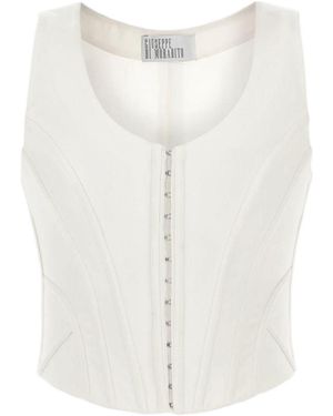 GIUSEPPE DI MORABITO Structured Bustier Top - White