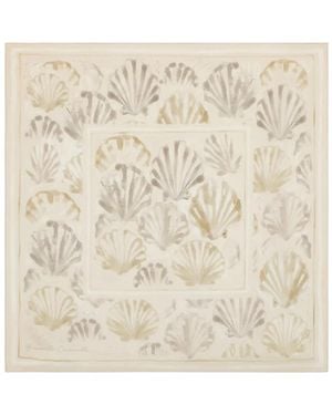 Brunello Cucinelli Silk Satin Mediterranea Scarf - Natural
