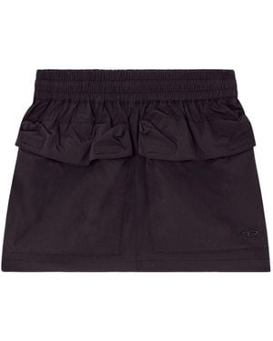 DIESEL O-Cean Elasticated Waistband Mini Skirt - Blue