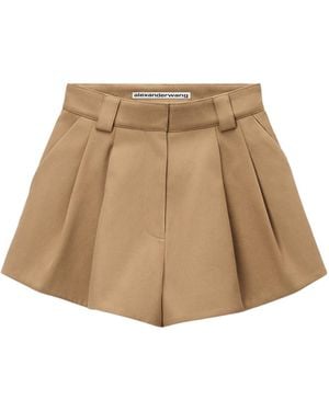 Alexander Wang High-Rise Flared Shorts - Natural