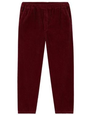 American Vintage Elastic-Waist Athletic Trousers - Red