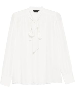 Alice + Olivia Thayer Tie Long-Sleeve Blouse - White