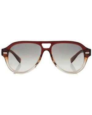 Brunello Cucinelli Paul Aviator Sunglasses - Brown