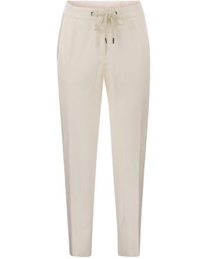 Peserico Drawstring-Waist Track Trousers - Natural