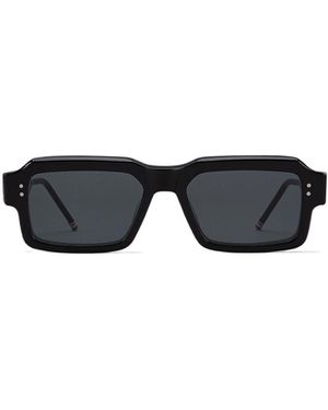 Thom Browne Eyewear Rectangle Frame Sunglasses - Black