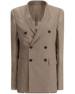 【送料&関税込】Rick Owens Jmf Double-breasted Silk Blazer Rick Owens Jmf Double-breasted Silk Blazer Clothing in Black