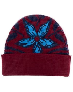 Etro Turn-Up Hem Knitted Beanie - Red