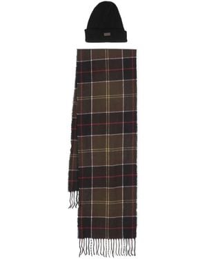 Barbour Swinton Beanie Galingale Scarf Gift Set - Multicolour