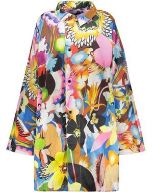 Missoni Floral Print Trench Coat - White
