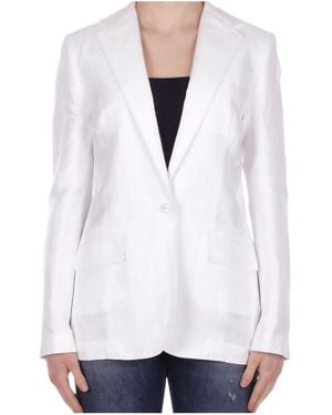 Ralph Lauren Lauren V-Neck Single Breasted Jacket - White