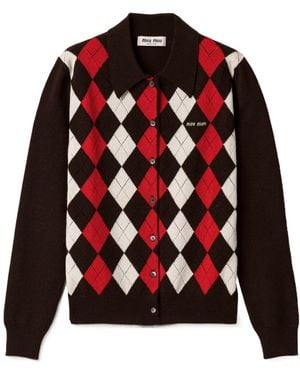 Miu Miu Cashmere Cardigan - Red