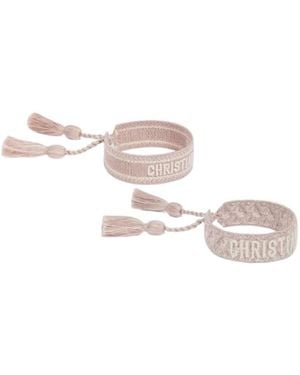 Dior Christian Bracelet Set - White