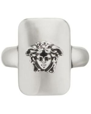 Versace Medusas Head Signet Ring - White