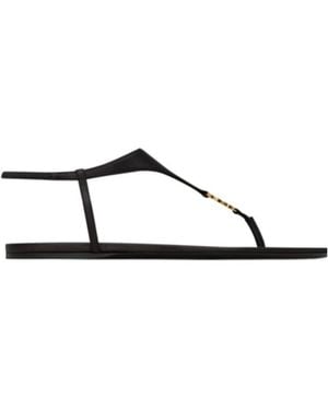 Saint Laurent Cassandra Logo Plaque Sandals - Multicolour