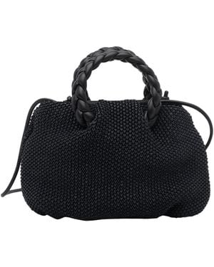 Hereu Bombom Braided Handle Shoulder Bag - Black