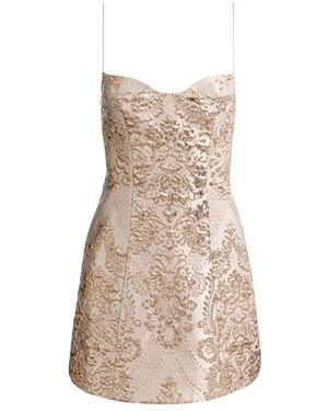 Alice + Olivia Hallie Peekaboo Mini Dress - Natural