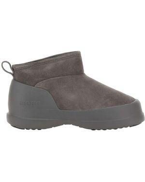 Moon Boot Luna Logo Debossed Slip-On Boots - Grey