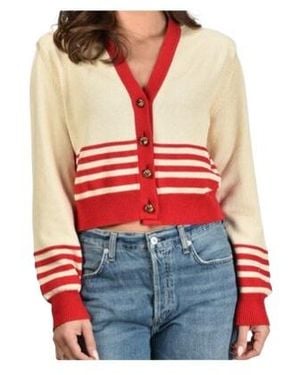 Golden Goose Journey Striped Cardigan - Red