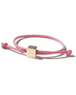 Miu Miu Logo-Engraved Bracelet - Pink