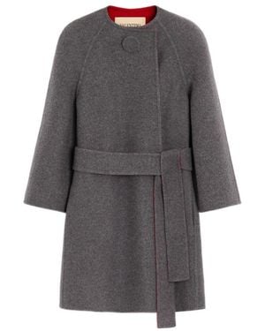 Valentino Long-Sleeved Coat - Grey