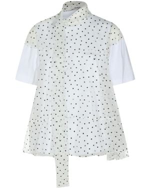 Sacai Short Sleeve Tie T-Shirt - White