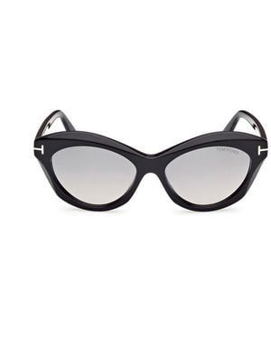 Tom Ford Eyewear Toni Oval Frame Sunglasses - Black