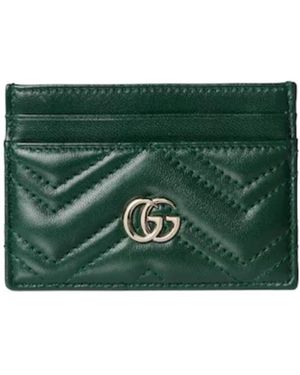 Gucci Gg Marmont Card Case - Green
