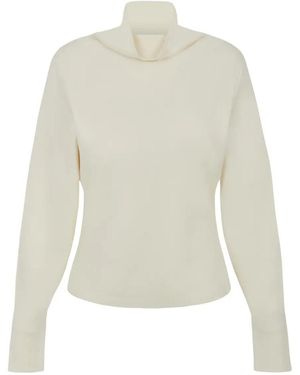 P.A.R.O.S.H. High-Neck Long-Sleeve Jumper - White