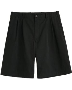 Our Legacy Ponte Pleated Shorts - Black