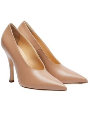 Magda Butrym Leather Court Shoes - Natural