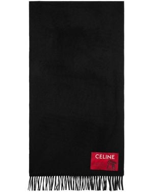 Celine Wool And Cashmere Scarf - Black