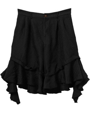 Comme des Garçons Ruffled Shorts - Black
