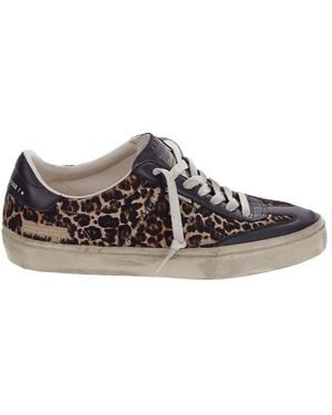 Golden Goose Soul Star Leopard Printed Trainers - Brown