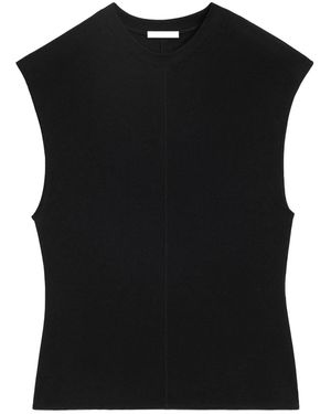 Ami Paris Ami Sleeveless Fitted Top - Black