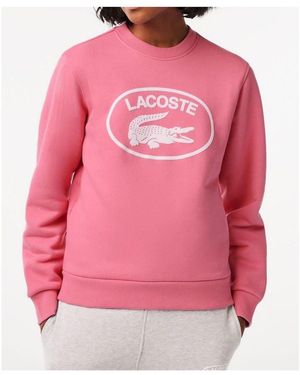 Lacoste Round-Neck Sweatshirt - Pink