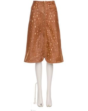 Valentino Zippered Skirt - Brown