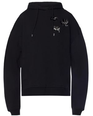 McQ Logo Hooded Sweater - Blue