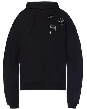 McQ Logo Hooded Jumper - Blue